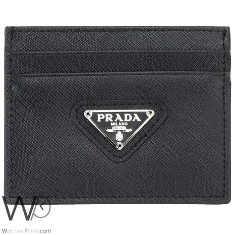 prada black wallet on chain leather bag|prada card holder with zipper.